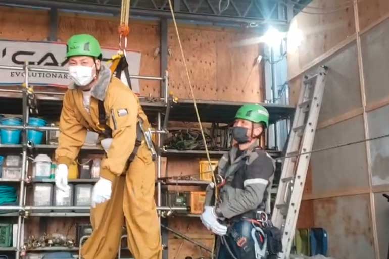 フルハーネス特別教育の様子