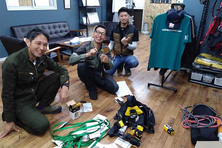 ロープ高所作業特別教育の様子