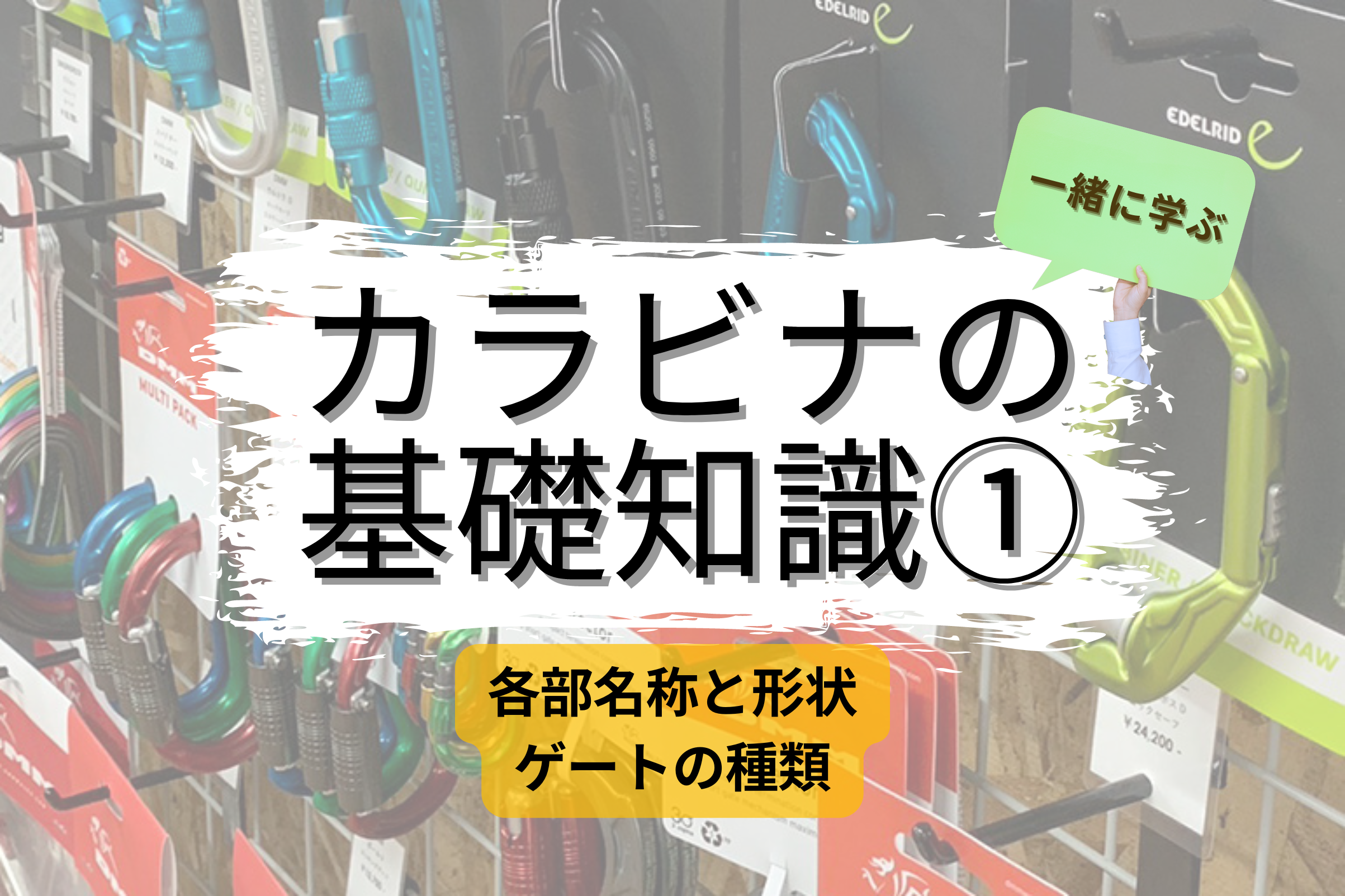 一緒に学ぶ！カラビナの基礎知識①