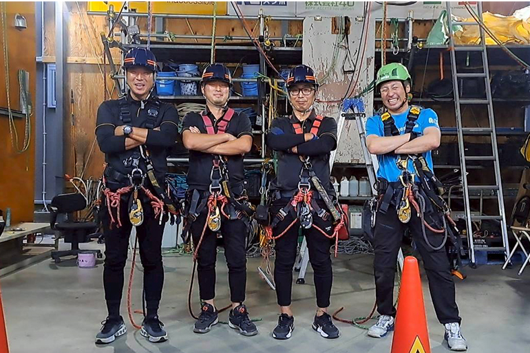 ロープ高所作業特別教育の様子