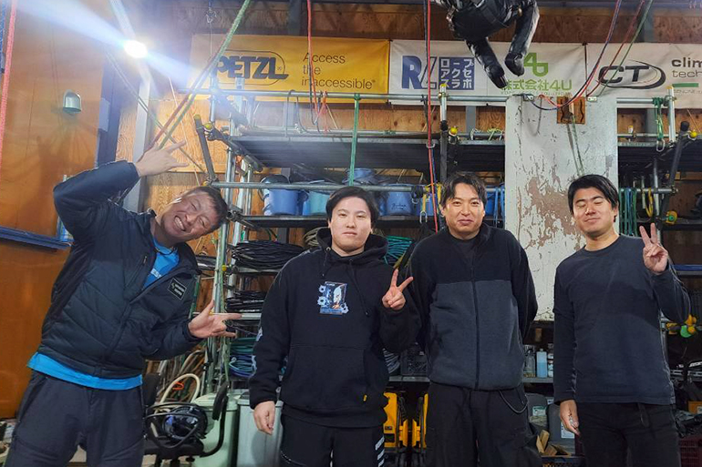 ロープ高所作業特別教育の様子